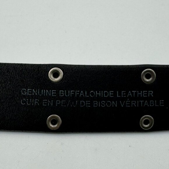 Harley-Davidson Mens Black Leather Belt With Embossed Logo & Rivet Details Sz 40 - Picture 9 of 9